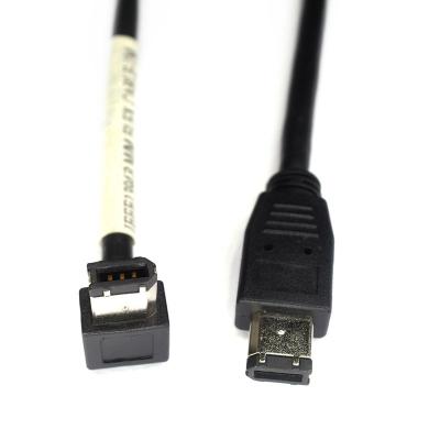 China IEEE 1394A high camera cable (pin6 output) to 1394A 6pin male rectangle cable for chain fetter and industrial cameras for sale