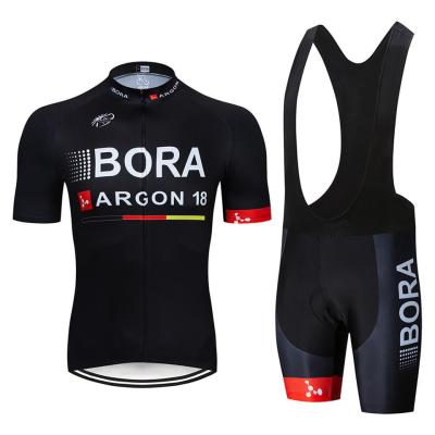 China Antibacterial Bicycle Shirts Bib Shorts Set Men Sport Cycling Jersey Kit Cycling Clothing Suit Mtb Bike Clothes Uniform for sale