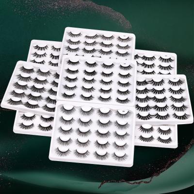 China Private Label Custom Natural Vendor Full Strip Naturally Curved Eye Lashes Different Professional Handmade False Eyelashes Extensions for sale