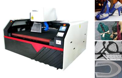 China Lederne Laser-Stich-Schneidemaschine mit Galvo-System 150W 275W 500W zu verkaufen