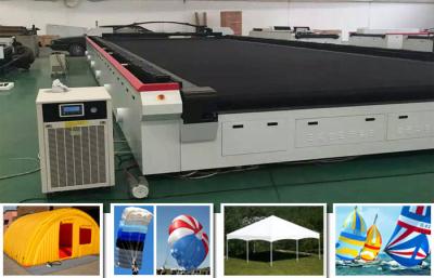 China Polyester / Polyamide / Lycra / EVA Sponge Laser Cutting Machine for Paragliding for sale