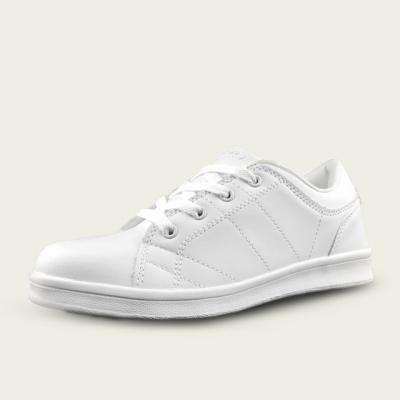 China Greatshoes Anti-slippery Unisex Kids Lace Up White PU Sports Casual Shoes for sale