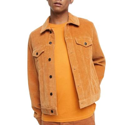 China Fashion Men's Regular Fit Plain Corduroy Casual Western Rope Jacket Windproof Corduroy Jacket for sale