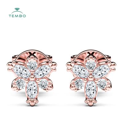 China Other Solid 18K White Gold Diamond Stud Earrings With IGI Certification For Women for sale