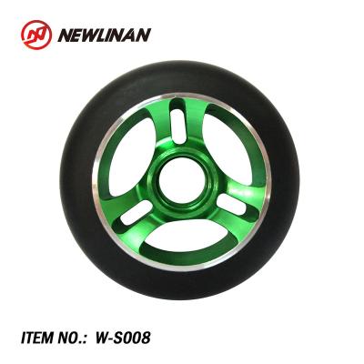 China High Rebound Pro 100/110mm Scooter Metal Core PU Wheels for sale