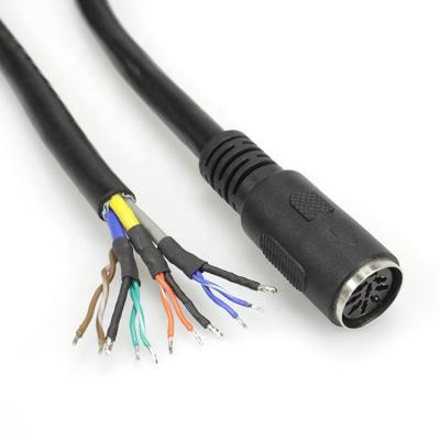 China High Quality Multimedia Factory Custom For Microphone System 8 PIN DIN Female Cable for sale