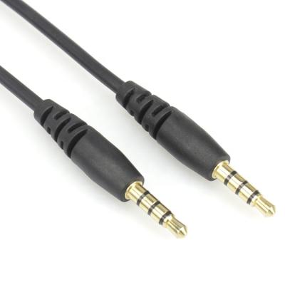 China Multimedia injection molding 3.5mm cable 4 aux audio extension cable. pole 3.5mm TRRS audio cable for sale