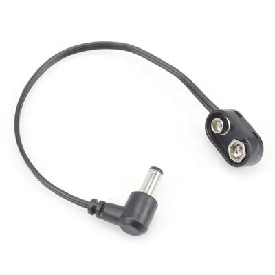 China Guitar Effect Pedal 9V 2.1 5.5mm Block Battery Clip Connector Overhead High Quality Snap Cable for sale