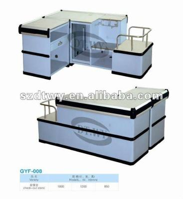 China Stainless steel and cold rolling plate Retail checkout counter widely used in the supermarket with high quality and fashion in design for sale