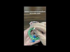 Medical disposable corkscrew needle electrodes