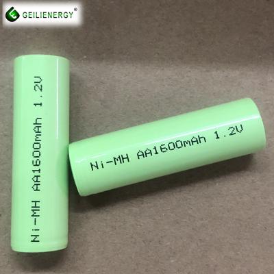 China Toys China High Capacity Nimh AA Size 1.2v Battery 1600mah Rechargeable Ni-MH Battery For Solar Light for sale