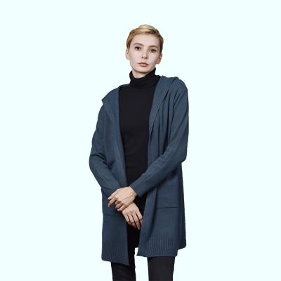 China Anti-Wrinkle Cardigans For Women Loose Long Front Breathable Cardigans With Pockets Open Sleeved Casual for sale