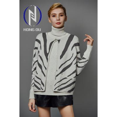 China New Design QUICK DRY For Women Daily Life Casual Leopard Computer Knitted Style Chunky Lardigan Sweater for sale