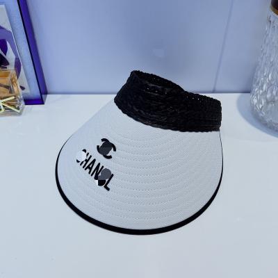 China Brand C Summer Casual Breathable Wide Brim Sun Visor Hat Outdoor Adjustable Running Lady Uv Protection Sport Covers For CHANEELLY for sale