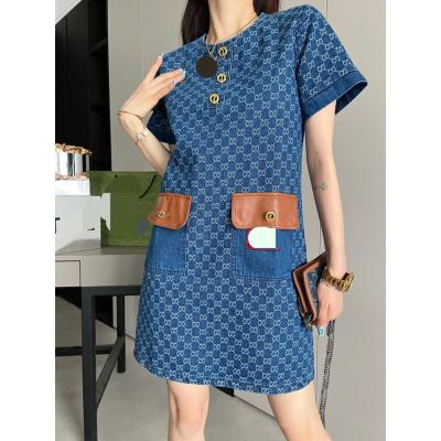 China Breathable brand G spring and placket summer new straight front waist slimming dress for Gucclly for sale