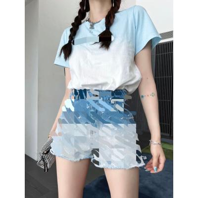 China Brand A Summer Breathable Women Washed Color Letter Printing Split End Jeans Changing Thin Boxers For Alexanderwanlly for sale