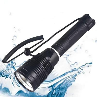 China Adjustable Focus Diving P50 P70 Strong Light Long Shot Multifunctional High Power LED Waterproof Aluminum Flashlight for sale