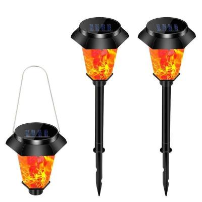 China Theme Park New Solar Flame Light Courtyard Dynamic Landscape Garden Lamp  LED Outdoor Lawn Floor Lights for sale