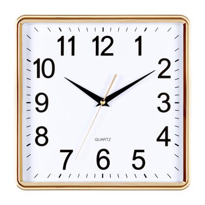 China Classic Wall Mounted Minimalist Amazon Bestselling Square Indicator Wall Clocks Quartz Clocks Dining Room Home School Classroom Hotel for sale