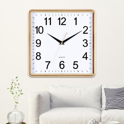 China Hot Selling Classic Insist Simplicity Square Fashion Modern High Quality Square Quartz Wall Clocks Quartz Clocks Gold Silver Mute Classroom for sale