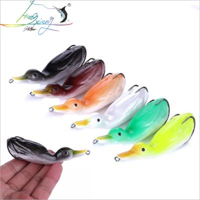 China New PESCA Pike Lead Artificial Wobblers Frog Lure 18.5g 105mm Duck Lure Soft Baits Fishing Lure for sale