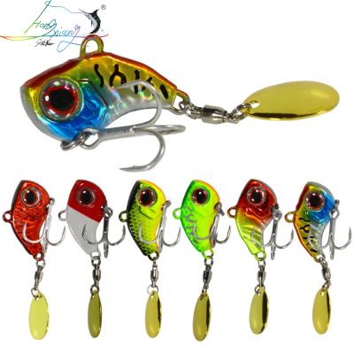 China 9g 13g 16g 22g Deluxe Metal VIB With Spinning Spoon Tail Fishing Lure Fishing Tackle Crankbait Vibration Sinker Spinner for sale