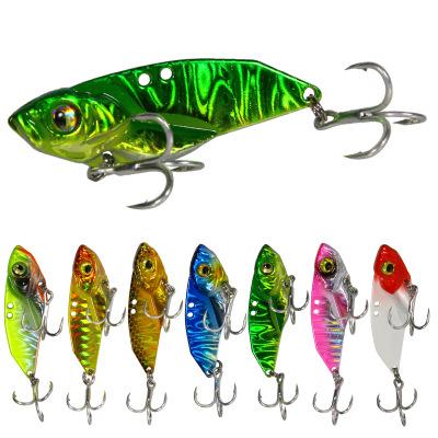 China 3D Lowering Rattlesnake Eyes Big Mouth Copper Lead Sheathed Lowering Bass Blood Bowl Hook Group of Ten g 15 g Metal VIB 6 Fishing Lures for sale