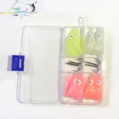 China High Carbon Steel Hook Soft Squid Skirts Fishing Lure Wobblers For Fishing Jigs Head Silicone Shad Artificial Bait for sale