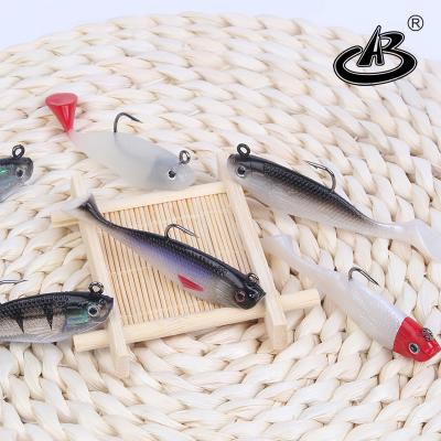 China Soft Artificial Carp Bass Fish Pesca Tackle Swimbait Isca Bait Wobbler Head Plastic Silicone Lead Lure Fishing Jig for sale