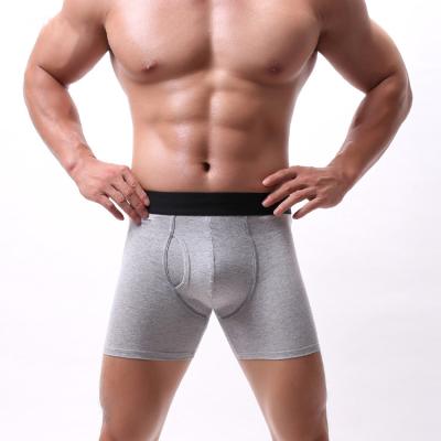 China Men's Boxers Sporty Long Briefs Antibacterial Men's Briefs Plus Size Cotton Running Length Comfortable Quick Drying Boxers for sale