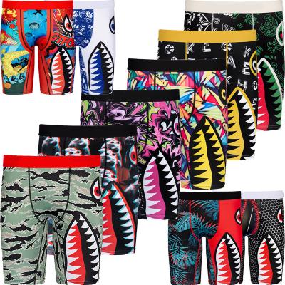 China Breathable Logo Trunks Men Underwear Brand Owner Custom All Over Print Customize Boxer Briefs Design Style Underwear For Men for sale