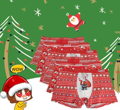 China Comfortable Breathable Snowman Pattern Underwear Christmas Men's Boxer Briefs Convex Pouch Santa Claus Men Underwear Panties U Men's Shorts for sale