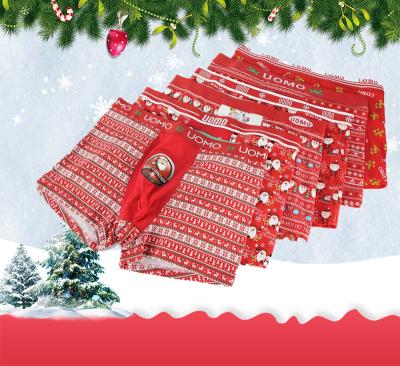 China High quality OEM&ODM newcomer christmas party men's underwear design men's breathable polyester boxer briefs men's underwear for sale