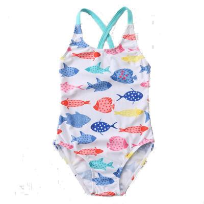 China Hot Selling Summer Kids Sleeveless Girls One-Piece Swimsuit Briefs Swimsuit Women Baby Comfort Swimwear Children's Sleeveless Swimwear for sale