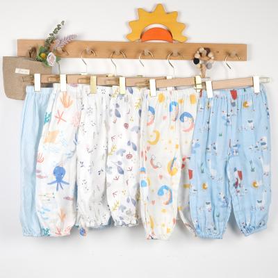 China Color Fade Proof Hot Sale Newborn Cute Baby Organic Cotton Kids For Infants Kids Long Pants Mosquito Repellent for sale