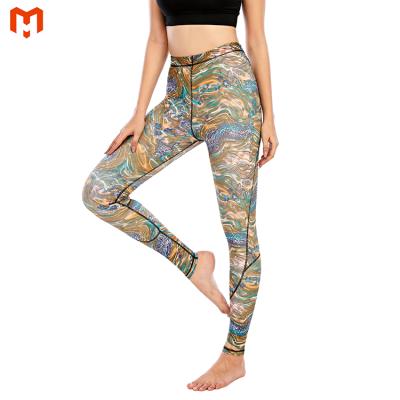 China Breathable Custom Digital Printing Leggings High Quality Fitness Leggings Sports High Waist Active Yoga Pants for sale