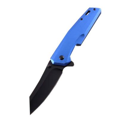 China New Design Diamond Texture Non-variable Handle Hunting Camping Folding Knife for sale