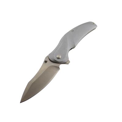 China New Design Diamond Texture Non-variable Handle Camping Hunting Folding Knife for sale