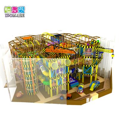 China Plastic Entertainment Forest Style Indoor Treehouse Soft Wooden Playground For Kids for sale