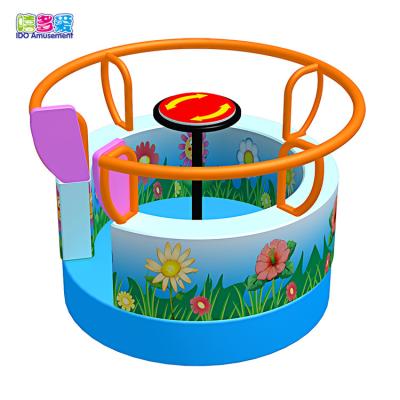 China Galvanized Pipe Teacup Carousel Kids Electric Soft Roundabout Playground Equipment Indoor Guangzhou for sale