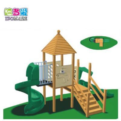 China Custom Wooden PE Small Wooden Playground House , Small Wooden Outdoor Playground for sale