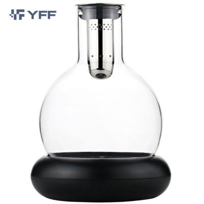 China Hand Fashion Blown Custom Diamond Clear Goblet Glass Wine Decanter Big Sale Set for sale