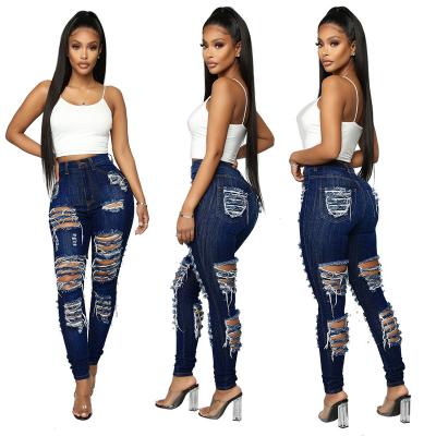 China MD-2082617 2020trendy newcomers anti-static fashion striped hollow bandage ladies pants for sale