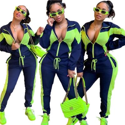 China 2020 new arrival LO-20827 Anti-wrinkle LO-20827 women's fashion women's two-piece set long sleeve two-piece set casual fitness tracksuit for sale