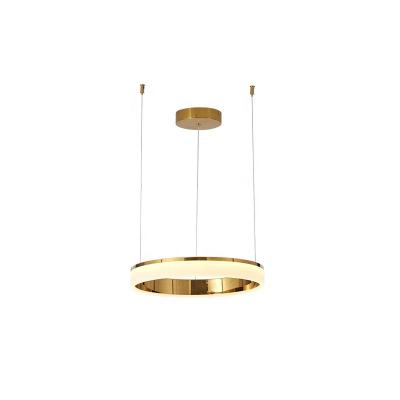 China Modern Simple and Personalized Led Circular Acrylic Pendant Lamp Modern Hanging LED Light Chandelier for sale