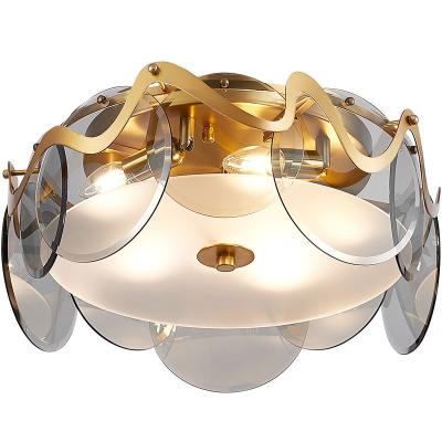 China Creative Modern Light Luxury Modern Ceiling Lamp Household Bedroom Household Living Room Decoration Glass Ceiling Lamp for sale