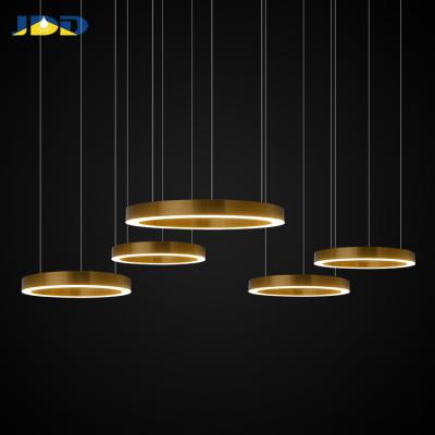 China Contemporary modern gold chandelier ceiling lamp is suitable for living roomring pendant light for sale