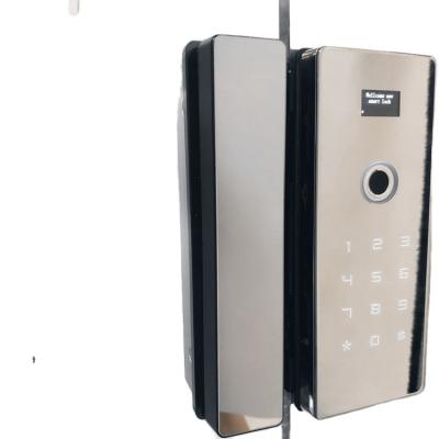 China Advanced Aluminum Alloy Made in CN for Glass Door Room Entry Door Exterior Open Fingerprint Multi Functions Smart Lock for sale