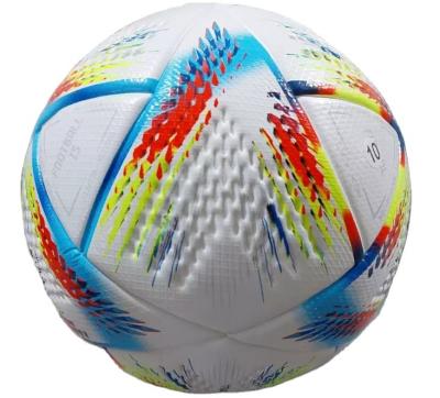 China Football Shaping 2022 World Cup Size And Weight Official Football Soccer Ball With Logo for sale