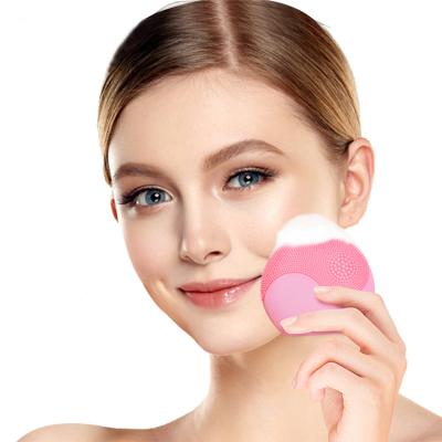 China High Frequency Vibration Personal Facial Cleansing Facial Pores Unclog Skin Silicone Facial Cleansing Brush for sale